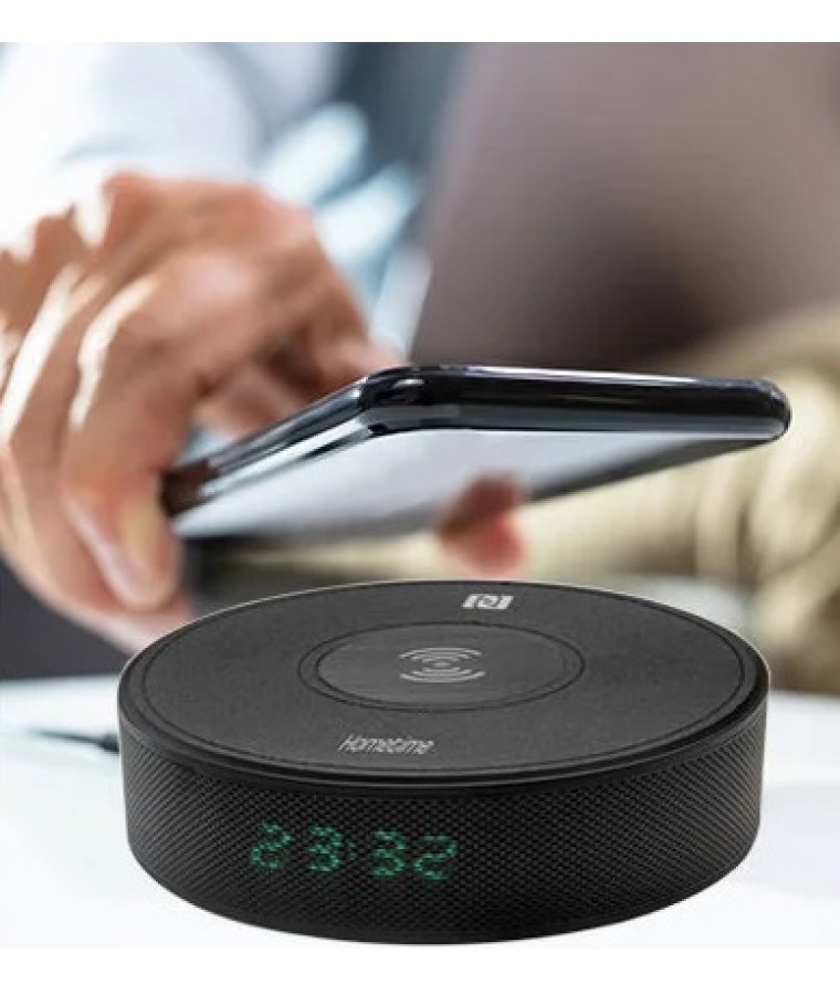 Home Time 90 - Kablosuz Şarjlı Bluetooth Hoparlör Wireless Şarj Cihazı  ( Telefon Görüşmesi Yapabilme,  Dijital/Alarm Saat, Bluetooth Hoparlör ve Diğer Bir çok Özelliği ile sizlerle... )