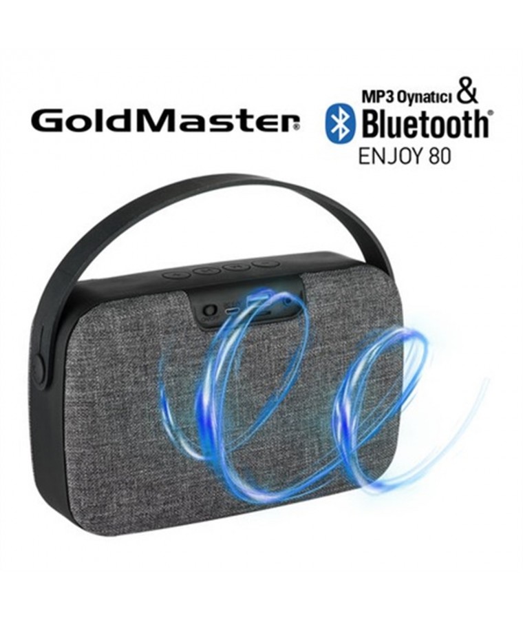 ( TÜKENDİ! ) Enjoy 80 Bluetooth Hoparlör ile Üstün Stereo Ses Kalitesini Yakından Yaşayın! + Özel Tasarım ( YENİ SERİ- Dış yüzey Özel kumaş tasarım - Her Yerde Müziğin Seninle! )