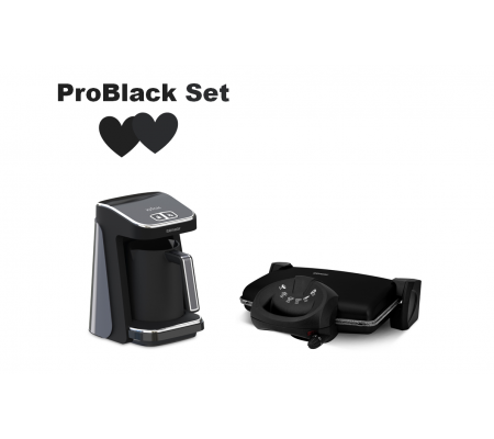 ProBlack Set ile Ev Aletleriniz Trend Çizgileri ve Uyumlu Renkleriyle Sizlerle! ( Kıvam Türk Kahve Makinesi & ProToaster Tost Makinesi )