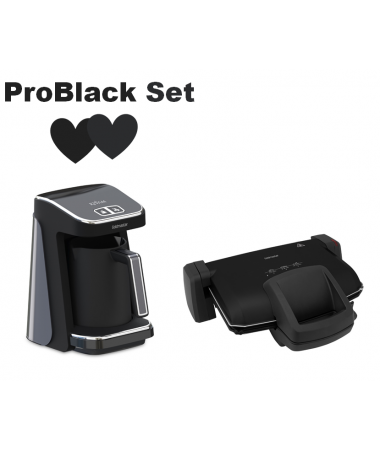 ProBlack Set ile Ev Aletleriniz Trend Çizgileri ve Uyumlu Renkleriyle Sizlerle! ( Kıvam Türk Kahve Makinesi & ProToaster Tost Makinesi )