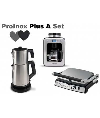 ProInox Plus A Set ile Ev Aletleriniz Trend Çizgileri ve Uyumlu Renkleriyle Sizlerle! ( ProFlavor Çay Makinesi, ProGrill Tost Makinesi & ProItalliano Filtre Kahve Makinesi )