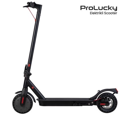( TÜKENMEK ÜZERE! YOĞUN İLGİNİZE TEŞEKKÜRLER ) ProLucky Scooter Katlanabilir, Çift Süspansiyonlu & Elektrikli Scooter ( Yüksek Batarya Kapasitesi Kısa Sürede Şarj ile Uzun Süre Sürüş Zevki! )