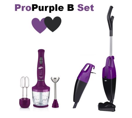 ProPurple B Set ile Ev Aletleriniz Trend Çizgileri ve Uyumlu Renkleriyle Sizlerle! ( ProStick Dik Süpürge & ProSpeed Blender )