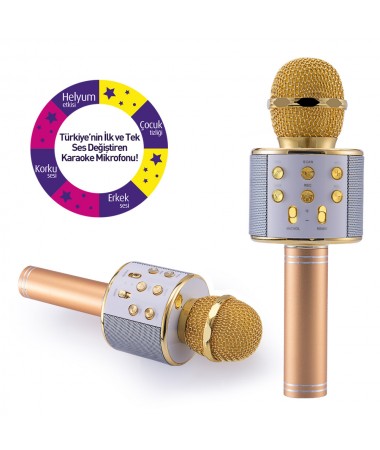 Idance Solist Karaoke Mikrofon ( Yeni Seri - Yeni Teknoloji / Bluetooth / Ses değiştirme fonksiyonu: Helyum etkisi/Çocuk tizliği/Erkek sesi/Ürkütücü ses )